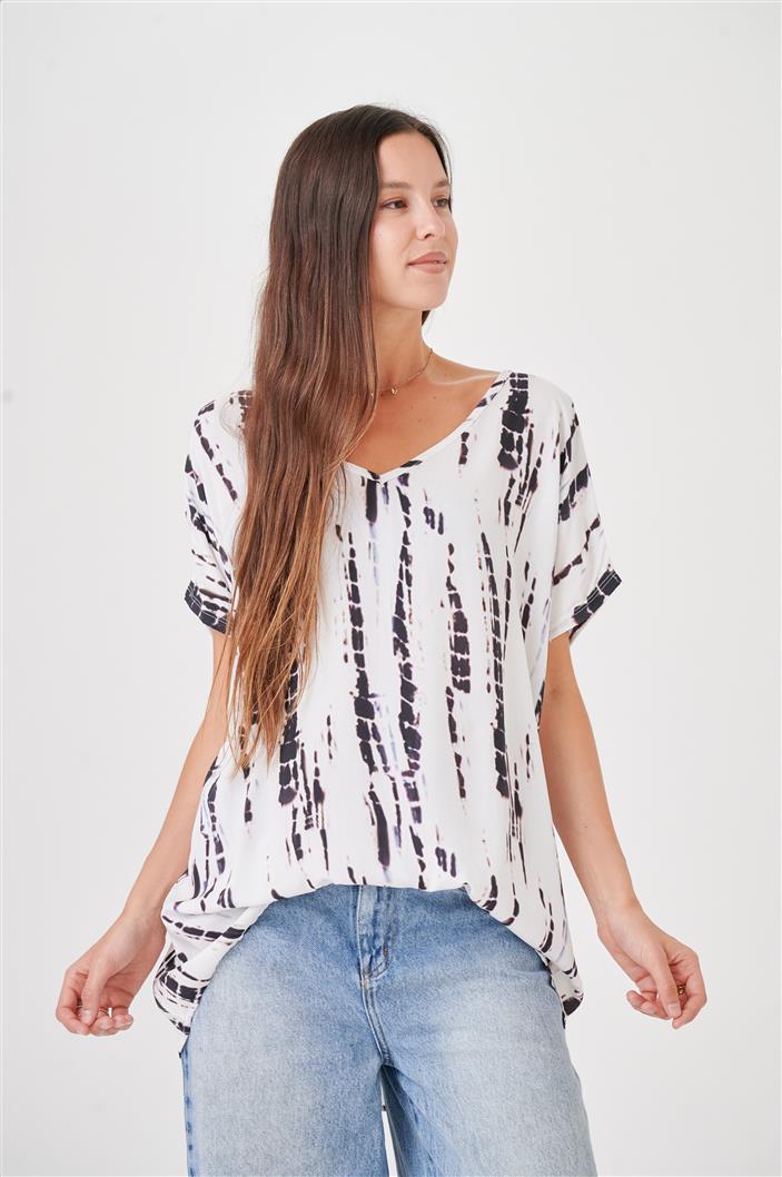 Blusa Amplia Laisa Paradise Escote V