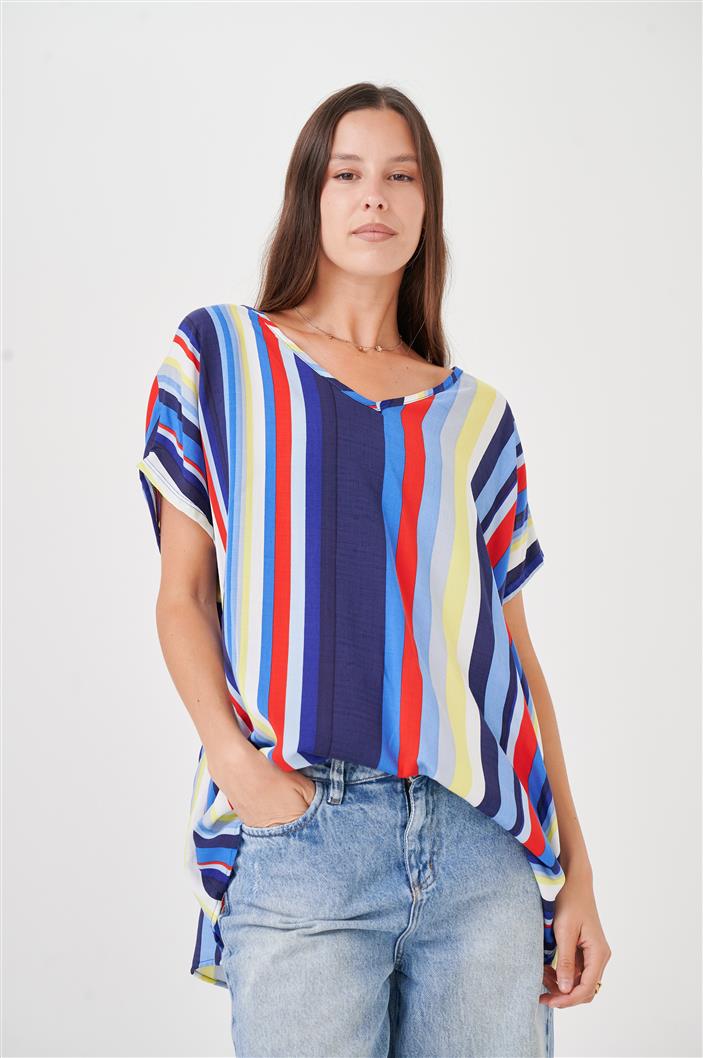 Blusa Amplia Laisa Colours Escote V