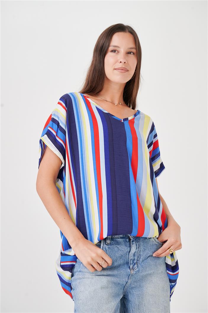 Blusa Amplia Laisa Colours Escote V