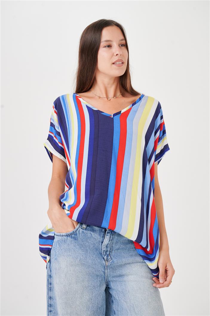 Blusa Amplia Laisa Colours Escote V