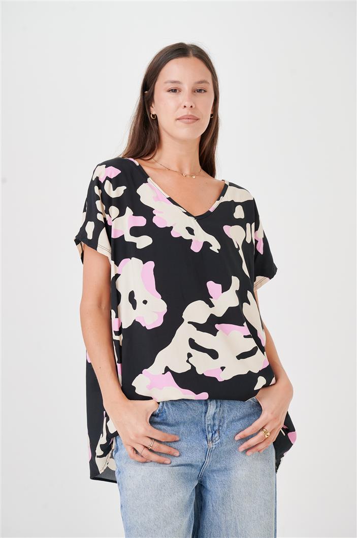 Blusa Amplia Laisa War Escote V