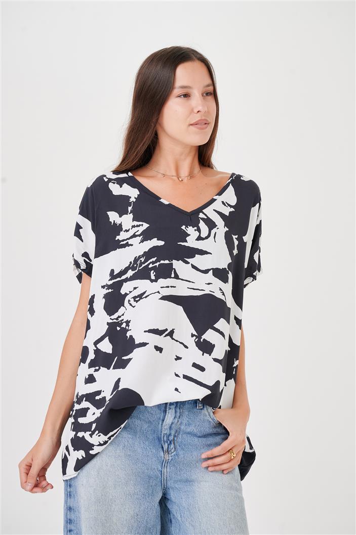 Blusa Amplia Laisa Paint Escote V