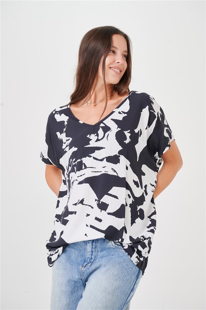 Blusa Amplia Laisa Paint Escote V