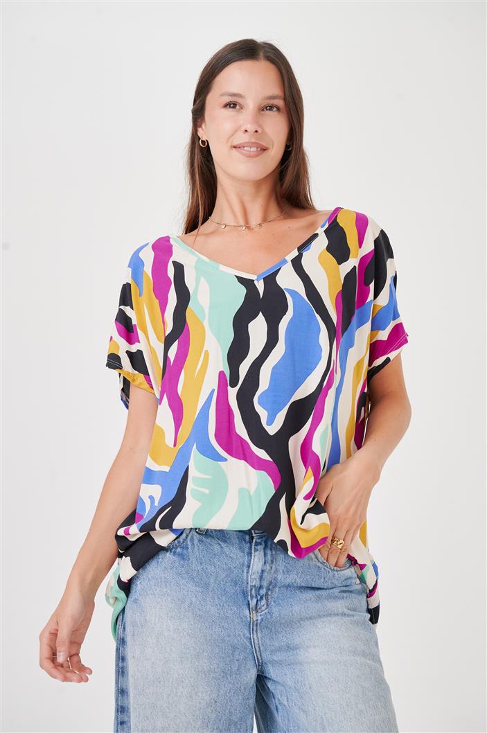 Blusa Amplia Laisa Harbour Escote V