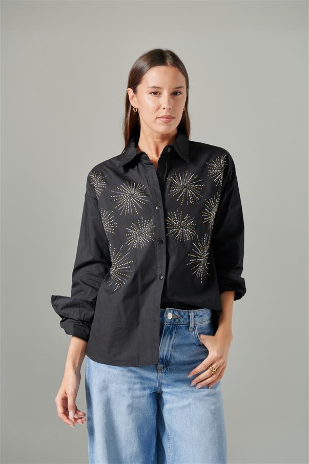 Camisa Nice Poplin con Hotfix GUK70007