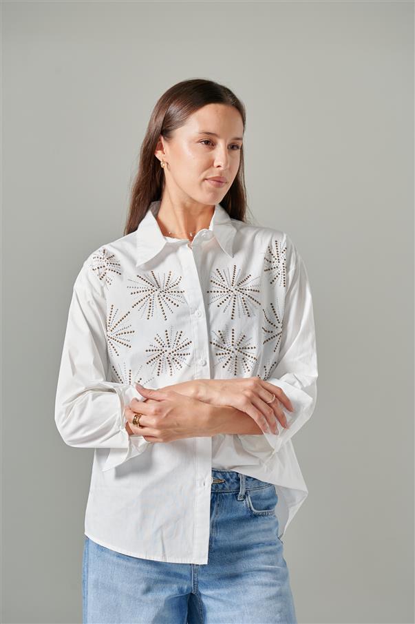 Camisa Nice Poplin con Hotfix GUK70007