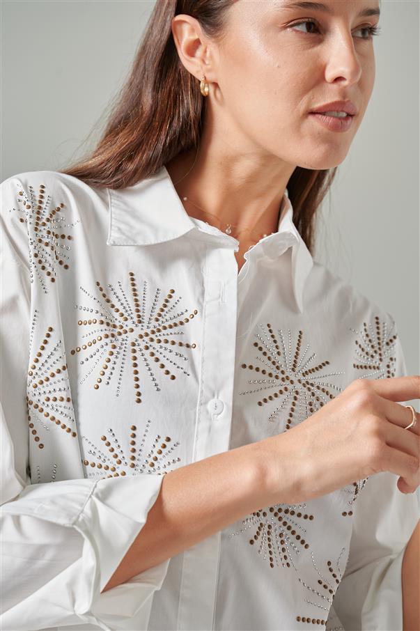 Camisa Nice Poplin con Hotfix GUK70007