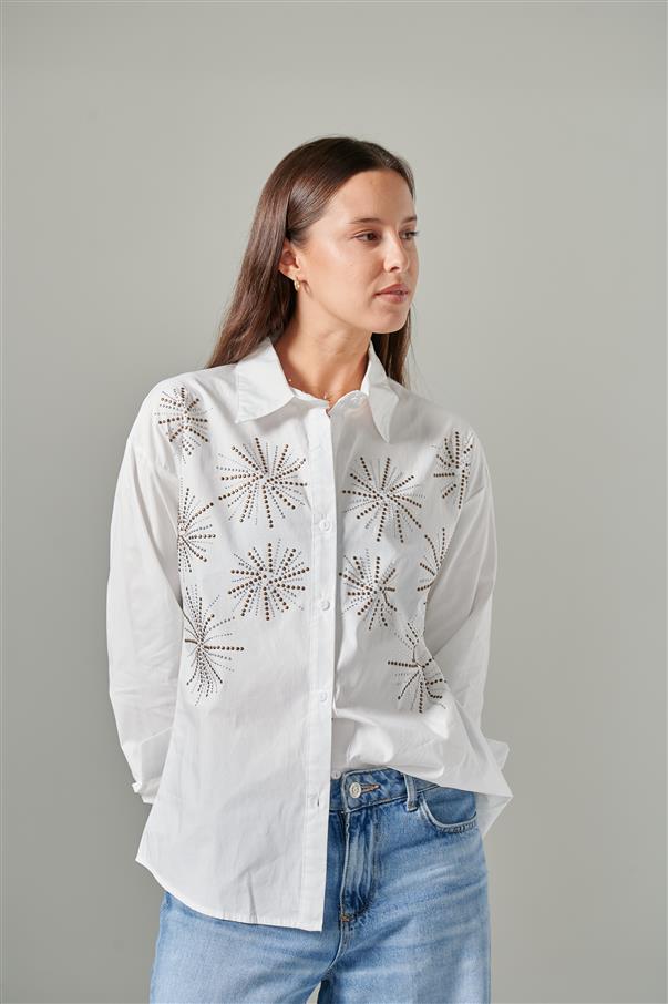 Camisa Nice Poplin con Hotfix GUK70007