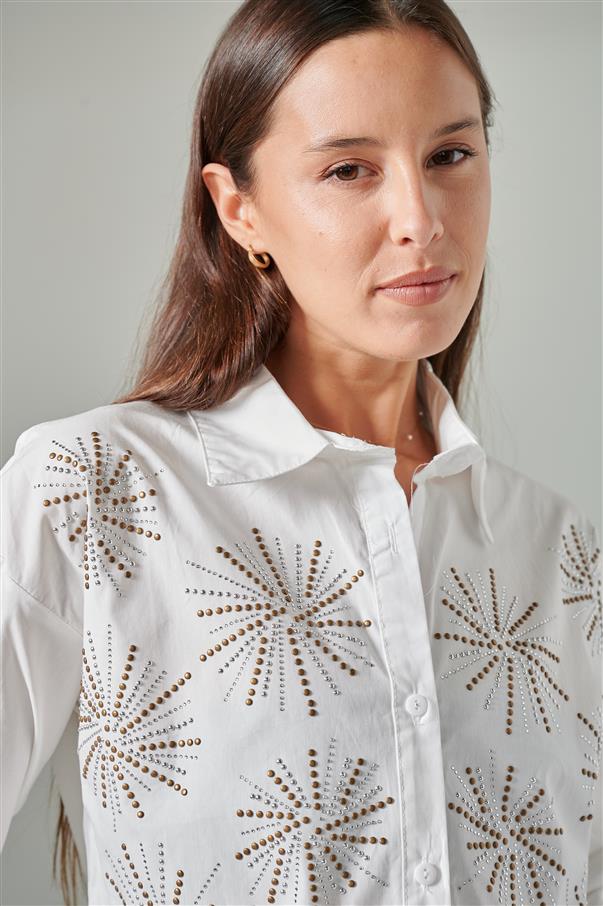 Camisa Nice Poplin con Hotfix GUK70007