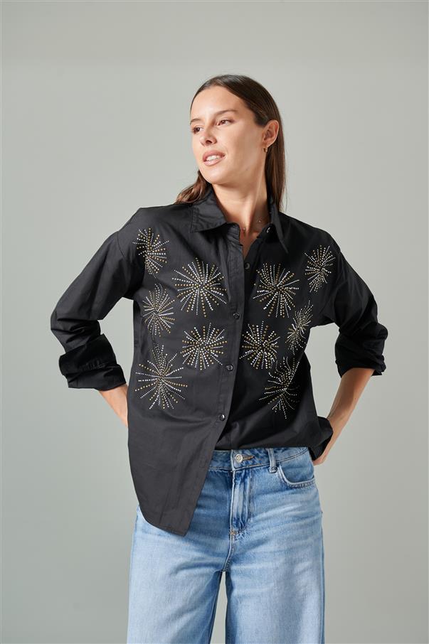 Camisa Nice Poplin con Hotfix GUK70007