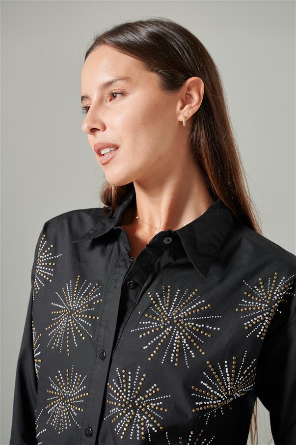 Camisa Nice Poplin con Hotfix GUK70007
