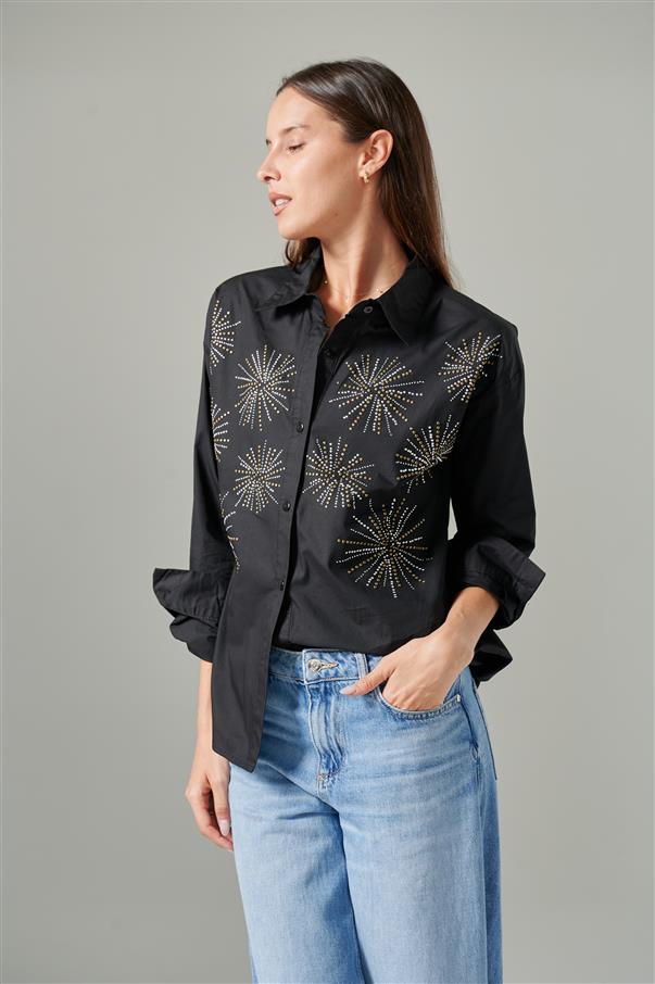 Camisa Nice Poplin con Hotfix GUK70007