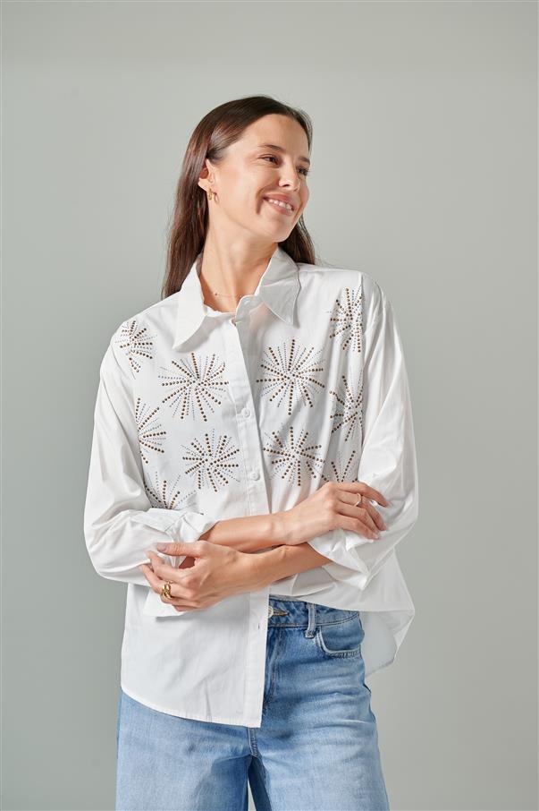Camisa Nice Poplin con Hotfix GUK70007