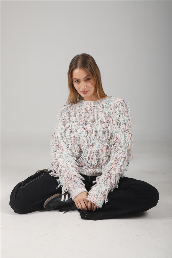 Sweater MALIBU Tejido Grueso c/ Flecos GUL74222