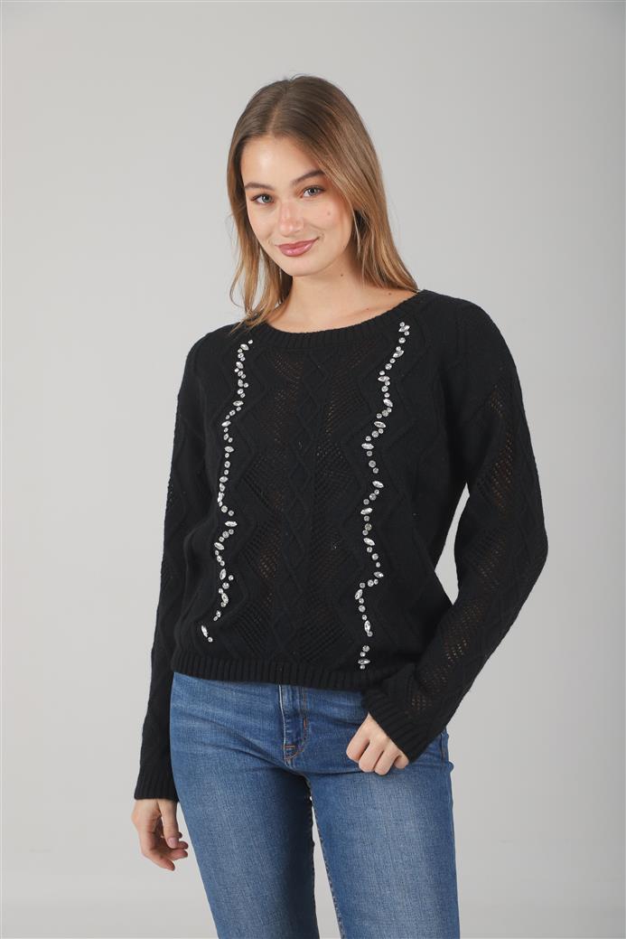 Sweater Valentina Tejido c/ piedras GUL664