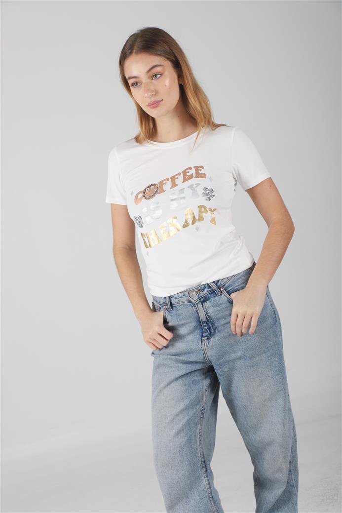 Remera COFFEE IS MY THERAPY Foil GU15808