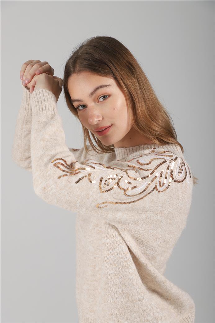 Sweater Vitro Bordado c/ Lentejuelas GUL671