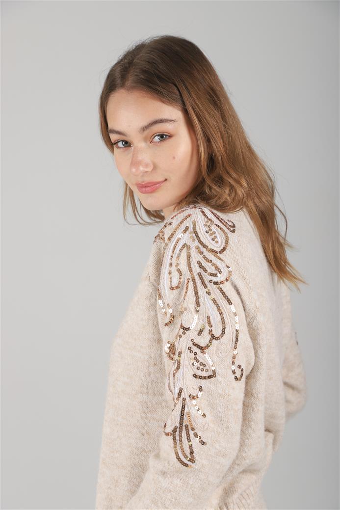 Sweater Vitro Bordado c/ Lentejuelas GUL671