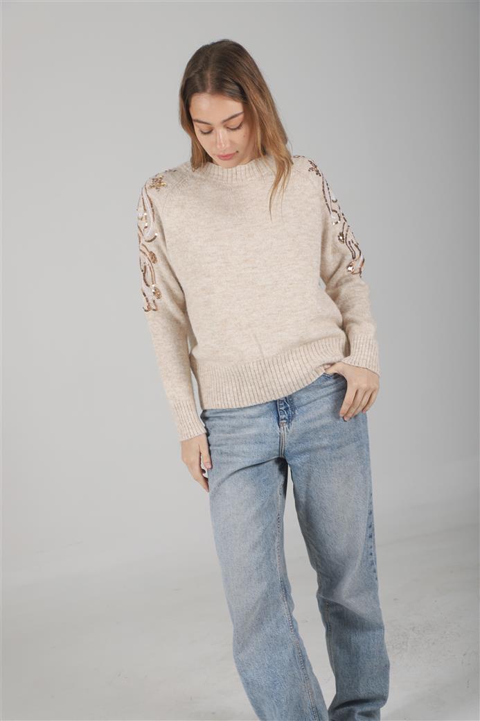 Sweater Vitro Bordado c/ Lentejuelas GUL671