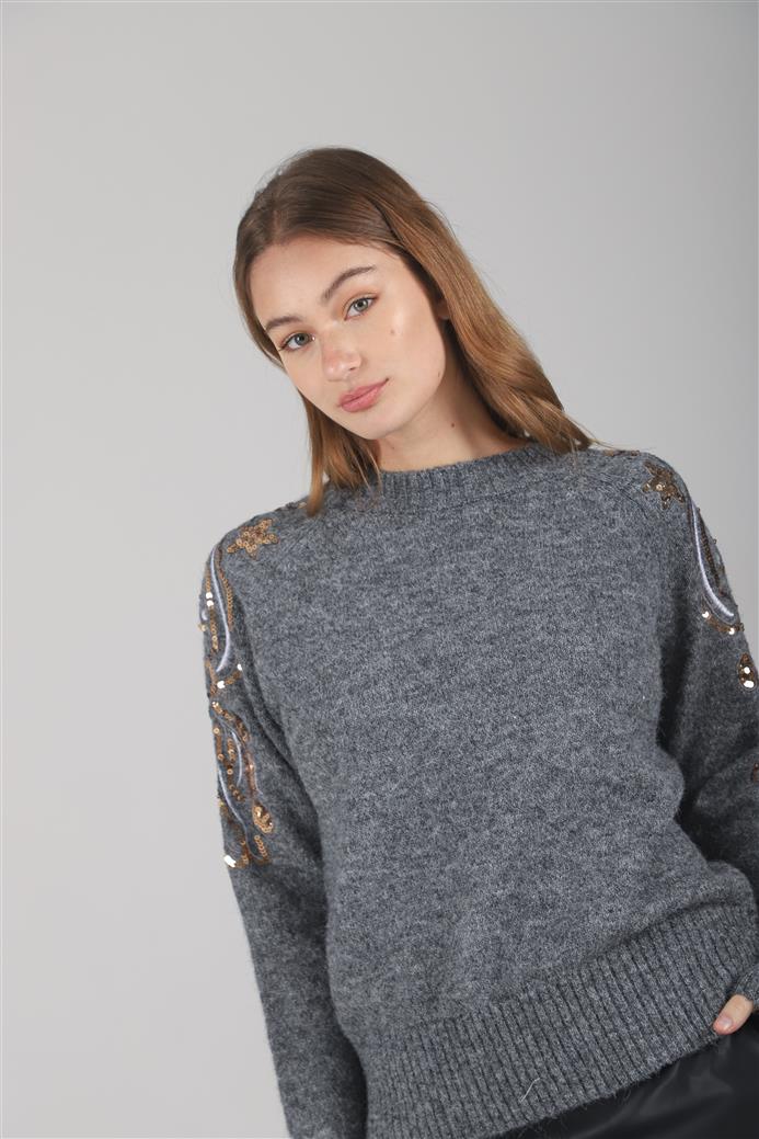 Sweater Vitro Bordado c/ Lentejuelas GUL671
