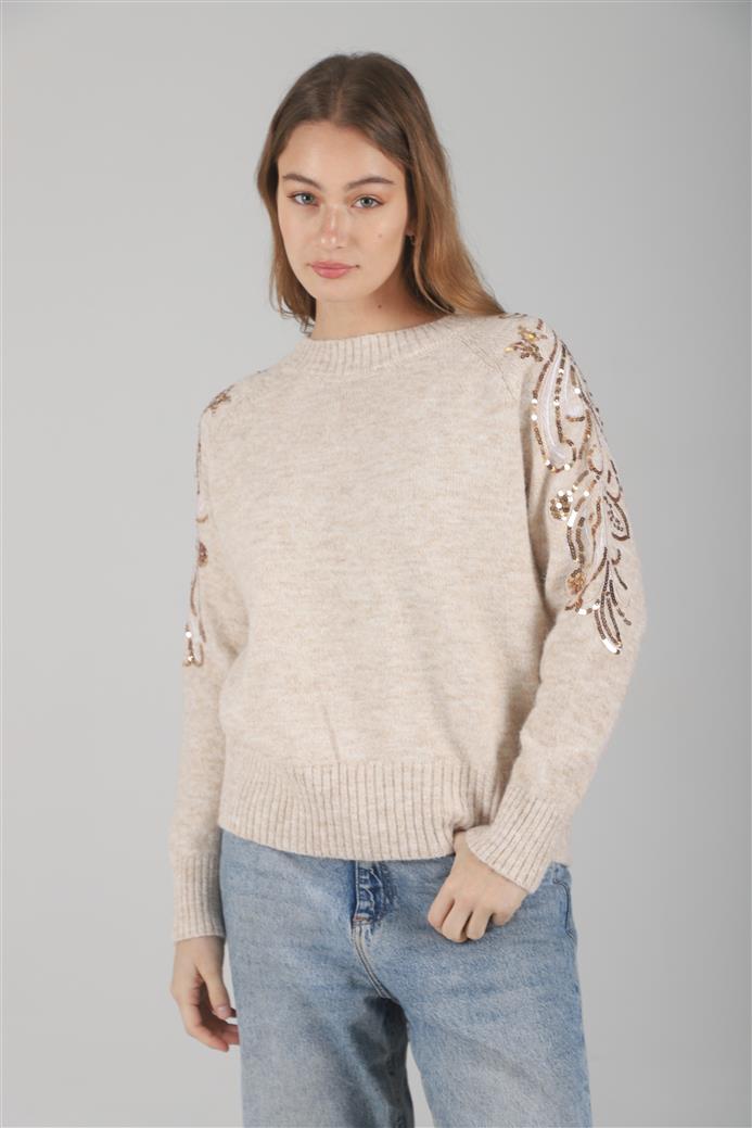 Sweater Vitro Bordado c/ Lentejuelas GUL671
