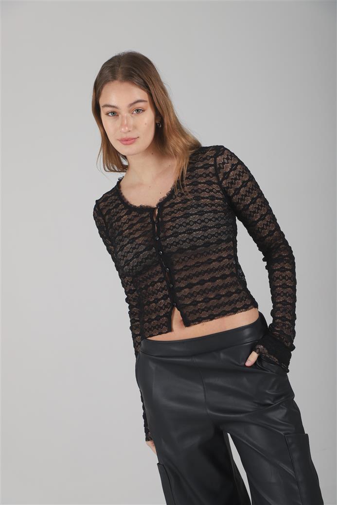 Blusa Top SALONIA ENCAJE ELASTIZADO GUK70075